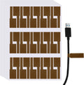 uxcell 300 Pcs Cable Labels, Waterproof Wire Cord Labels Tags, Cord Organizer Management Tags for Charger Cable Organizer Wire Markers Printer and Handwriting, Brown
