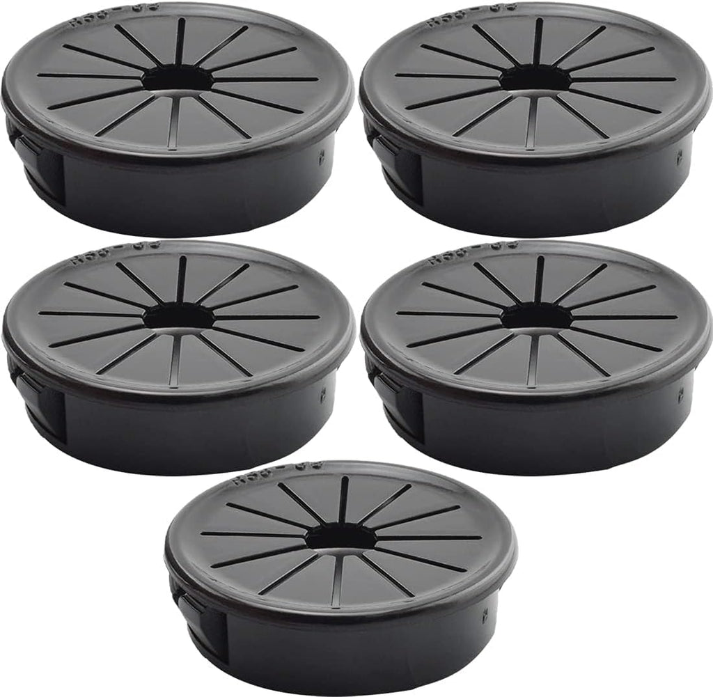 Aifeier ET 1-1/2 Inch Cable Grommets Petal-Shaped Buckle Type Wire Hole Cover for Cord Management and Protection of Cabinet (37.5mm, 5PCS)