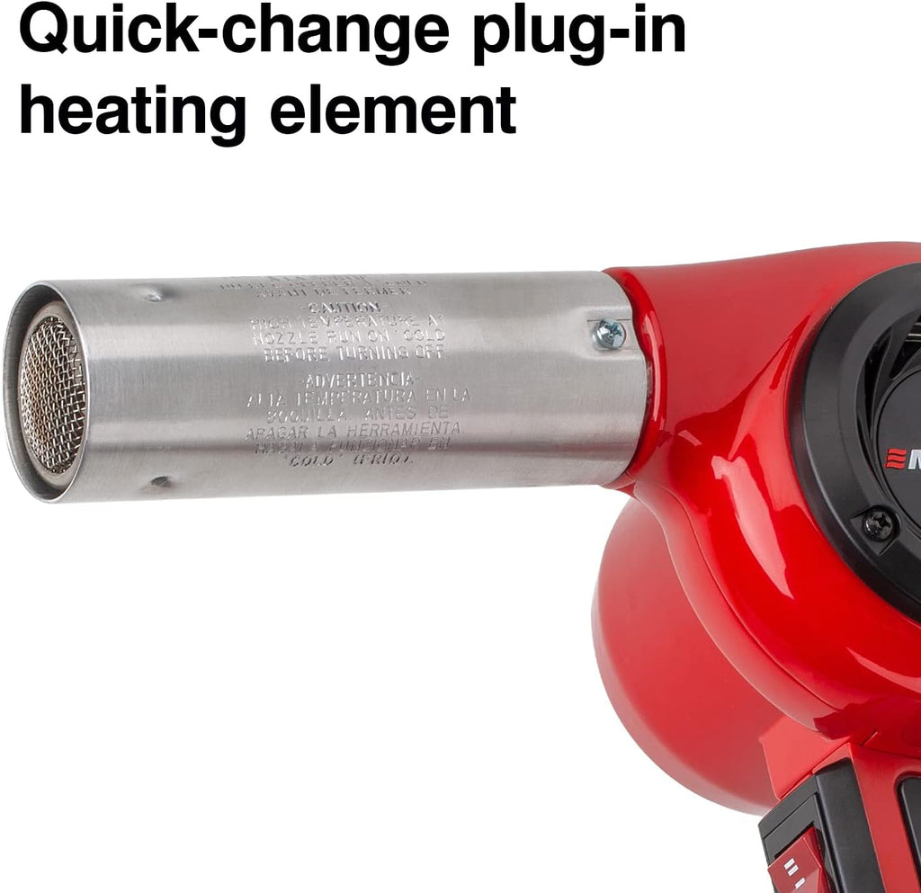 Master Appliance HG-301D Industrial Heat Gun, Quick Change Plug-In Heating Element, 800° F, 120V, 1440W, 12 Amps, Assembled In USA