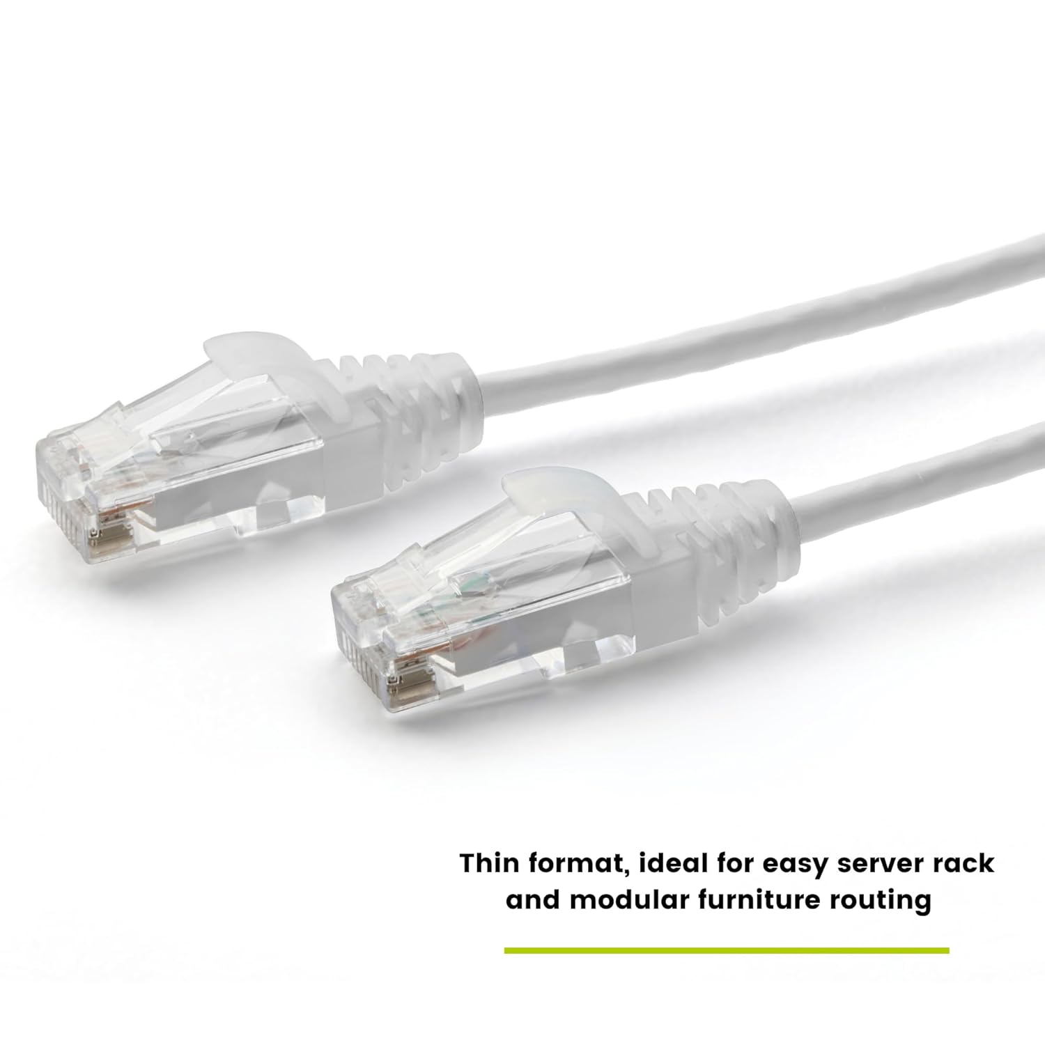 TRUECABLE Cat6 Component Rated Patch Cable, Unshielded (U/UTP), 2ft, White, 28AWG Solid Copper, Snagless 10G High-Speed Ethernet Cable, PoE++ 4PPoE 100W, UL Listed, RoHS-3, 1 Pack