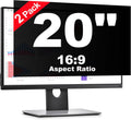 [2 Pack] 20 Inch Computer Privacy Screen Protector for 16:9 Widescreen Monitors-Anti-Glare & Blue Light Filter,Anti-Spy Film,Reduces Eye Strain(Fits Most Desktop Screens)