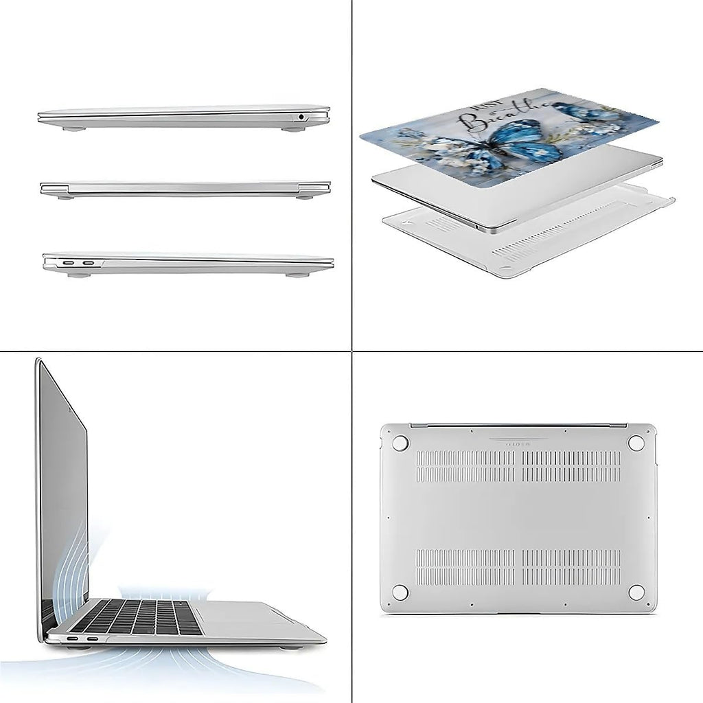 Compatible with MacBook Air 13.3 13.6 Inch Case 2022 2021 2020 2019 Plastic Hard Shell Case Cover,13.3 Pro(A1706/A1708/A1989/A2159/A2289/A2338), Butterfly