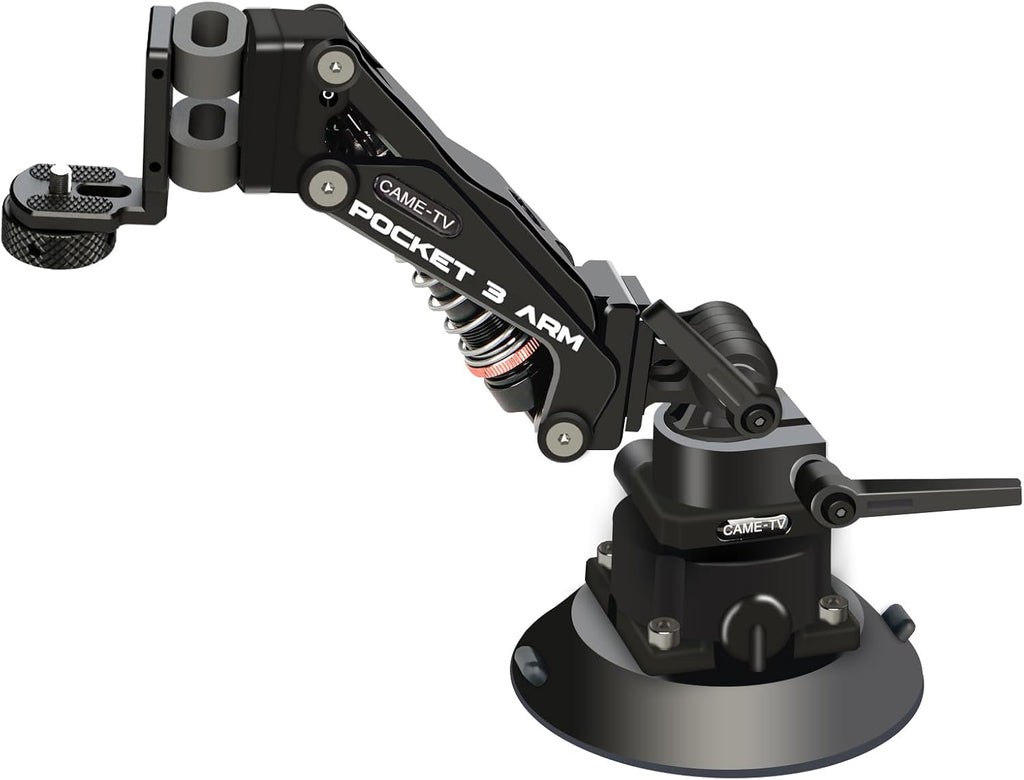 Came-TV Camera Suction Mount Suction, Multifunctional Shock Absorber Arm Video Stabilizer for Pocket 2, Pocket 3, OSMO, Cup Camera Mount, 1/4" Mounting Holes Car Mount & for 360 Action Camera