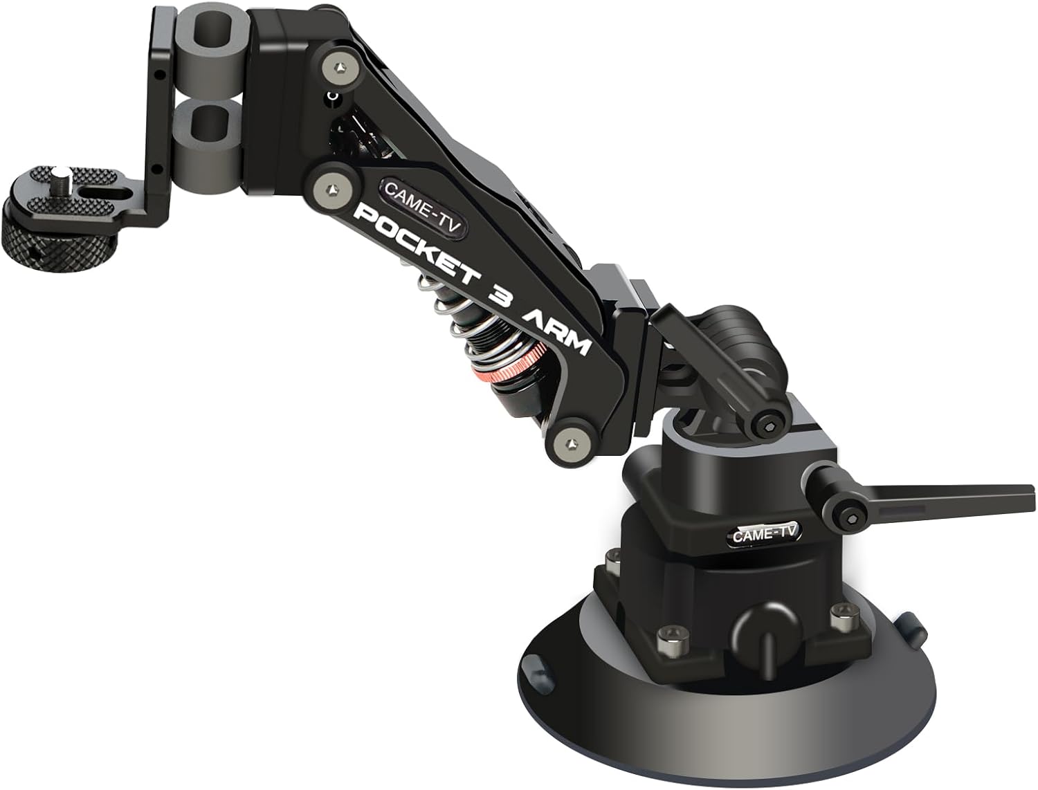 Came-TV Camera Suction Mount Suction, Multifunctional Shock Absorber Arm Video Stabilizer for Pocket 2, Pocket 3, OSMO, Cup Camera Mount, 1/4" Mounting Holes Car Mount & for 360 Action Camera