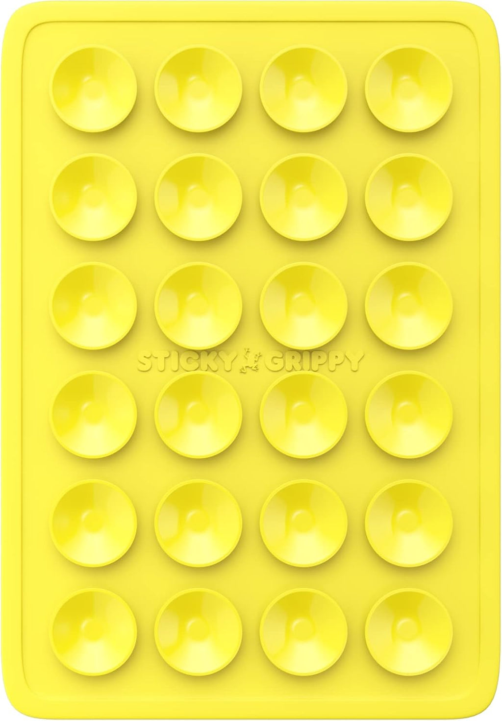Suction Phone Case Mount, Sillicon Adhesive Phone Accessory for iPhone and Android, Hands-Free Fidget Toy Mirror Shower Phone Holder, Tiktok Videos and Selfies (Yellow)
