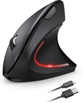 TECKNET Ergonomic Mouse Wireless, Rechargeable Mouse Wireless Silent for Carpal Tunnel Right Hand, 2.4GHz USB Vertical Mouse Wireless for Laptop, 5 Adjustable 4800 DPI, Computer, MacBook, Desktop