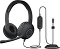 Cyber Acoustics USB-C Stereo Headset (AC-5014-10) – Durable, Crisp, and Clear Communication in Classrooms and at Home; in-Line Controls for Volume and Mic Mute - 10 Pack