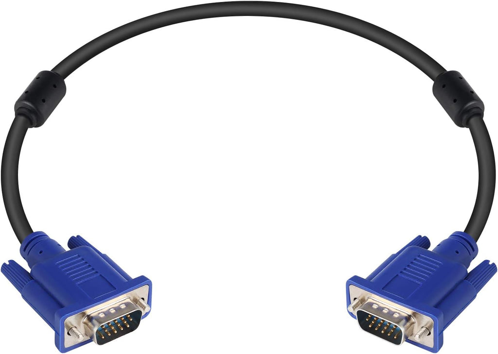 PASOW VGA to VGA Monitor Cable HD15 Male to Male for TV Computer Projector (1.5 Feet)