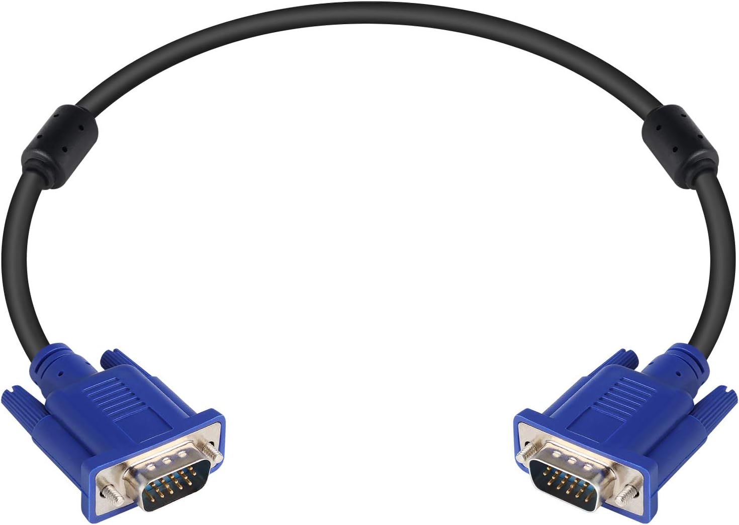 PASOW VGA to VGA Monitor Cable HD15 Male to Male for TV Computer Projector (1.5 Feet)
