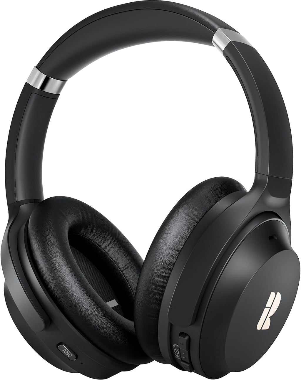 Bluetooth Headphones, Premium Active Noise Cancelling Wireless Headphones Over Ear, 50H Playtime, Hi-Res Audio, Deep Bass, Memory Foam Ear Cups for Travel, Home Office