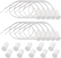 10PCS Recessed Wired Security Window Door Contact Sensor, Normally Closed NC, Door Alarm Magnetic Reed Switch with 2 Wire, ABS White, RC-33