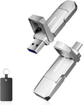 256GB USB C Flash Drive Up to 450MB/s USB 3.2 Solid State Thumb Drive Type-A + Type-C 2-in-1 Flash Drive Memory Stick Data Storage Compatible with Smartphone Tablet Computer Game Console