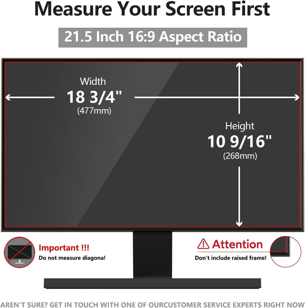 21.5 Inch Computer Privacy Screen Shield [2 Pack] for 16:9 Widescreen Desktop Monitor - Anti-Glare Blue Light Privacy Filter and Anti Spy Privacy Screen Protector Film