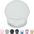 Ergonomic Mouse Pad Wrist Support, Comfortable Mouse Pad Wrist Rest, Relieve Wrist Pain Gel Mouse pad, Non-Slip Rubber Base Mousepad for Laptop, Computer, Prefect for Office(Light Gray