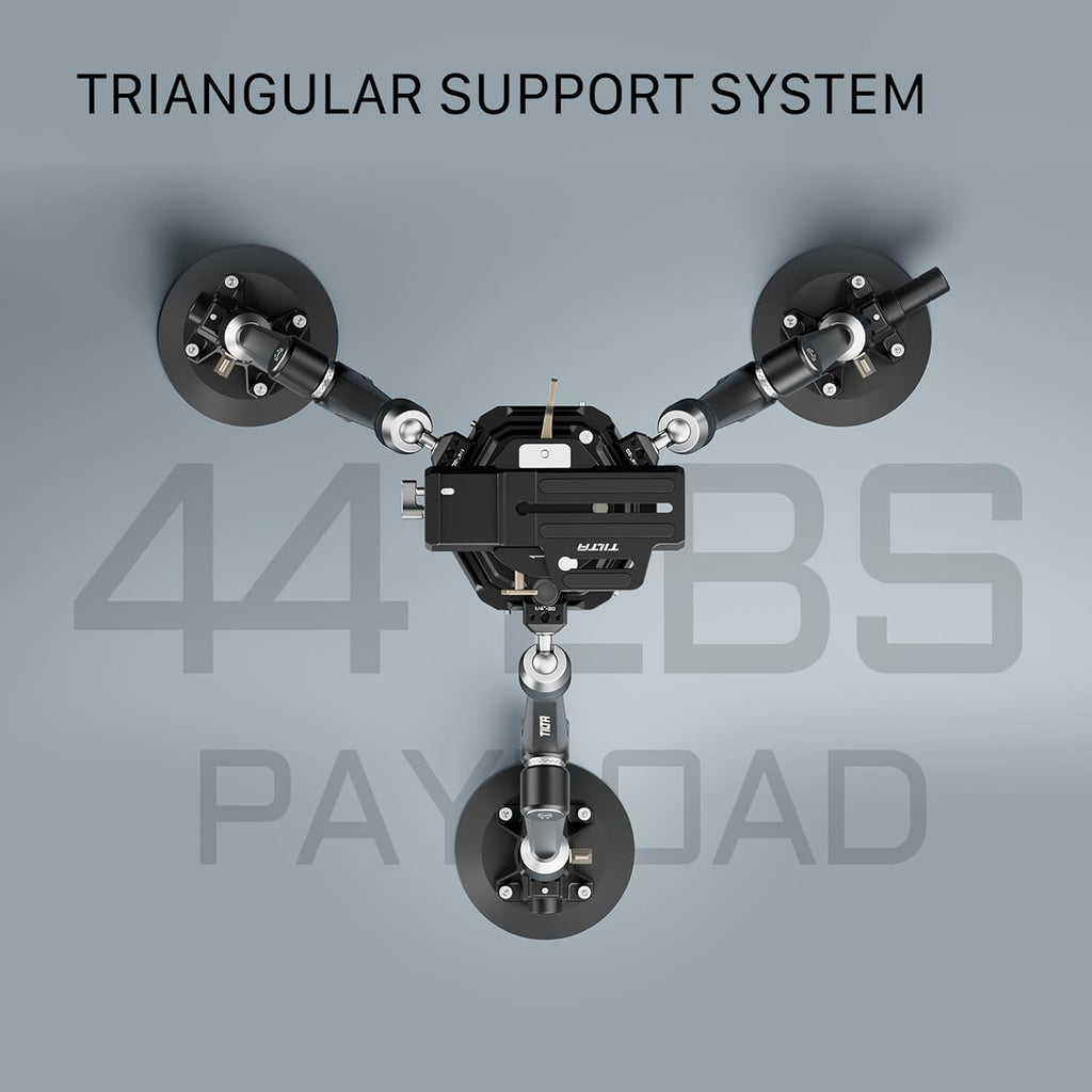Tilta Hydra Articulating Car Mounting System | Supports 75mm & 100mm Tripod Heads | Heavy Duty | Mount via Manfrotto & Arca | Optional Electronic Suction Cups | Stable & Secure