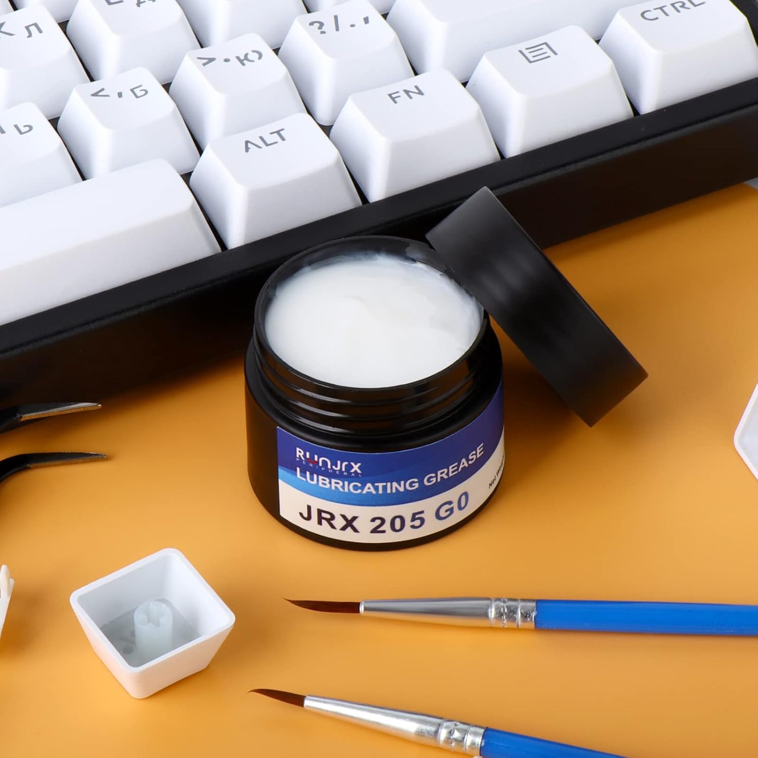 RUNJRX Keyboard Lube Kit and Switch Lube 15g/0.53oz JRX-205 G0 with Switch Opener Tweezers for Custom Keyboard