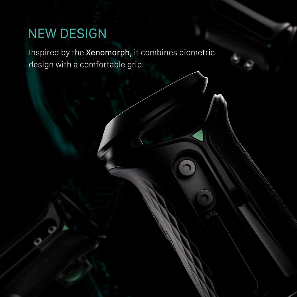 Tilta Xeno Side Handle for Filmmakers & Cameras - Black | Secure Connection & Helps Prevent Rotation | Adjustable Height | Textured Silicone Grip | Convenient Assembly (Dual 1/4″-20)