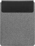 Lenovo Slim Laptop Sleeve 16 Inch Notebook/Tablet - Compatible with MacBook Air/Pro - Eco-Friendly Lightweight Case with Accessory Pocket & Magnetic Closure - Grey