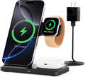 2025 3 in 1 Wireless Charger for iPhone 16 15 14 13 12 11 XR 8, Apple Charging Station for Apple Watch 10/9/Ultra/8/7/SE/6/5/4 & AirPods Series, Wireless Charging Station for Multiple Devices Apple