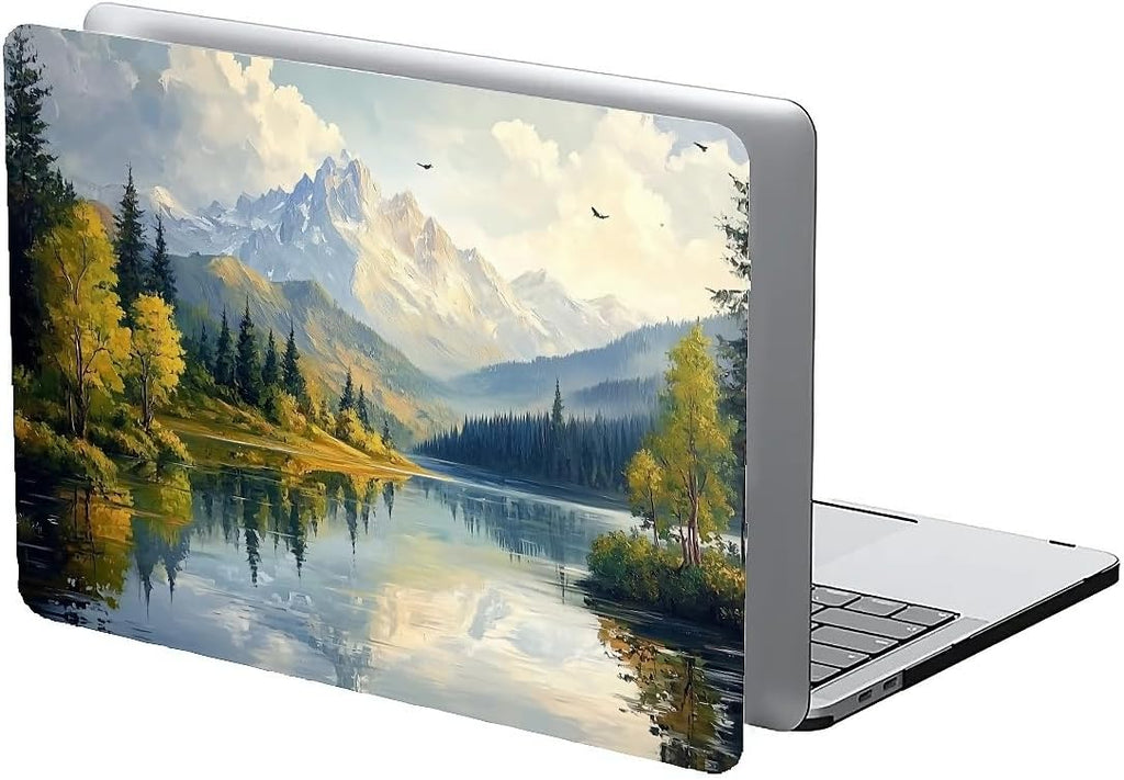 Compatible with MacBook Air 13.3 13.6 Inch Case 2022 2021 2020 2019 Plastic Hard Shell Case Cover,13.3 Air (A1932/A2179/A2337), Mountains and Trees