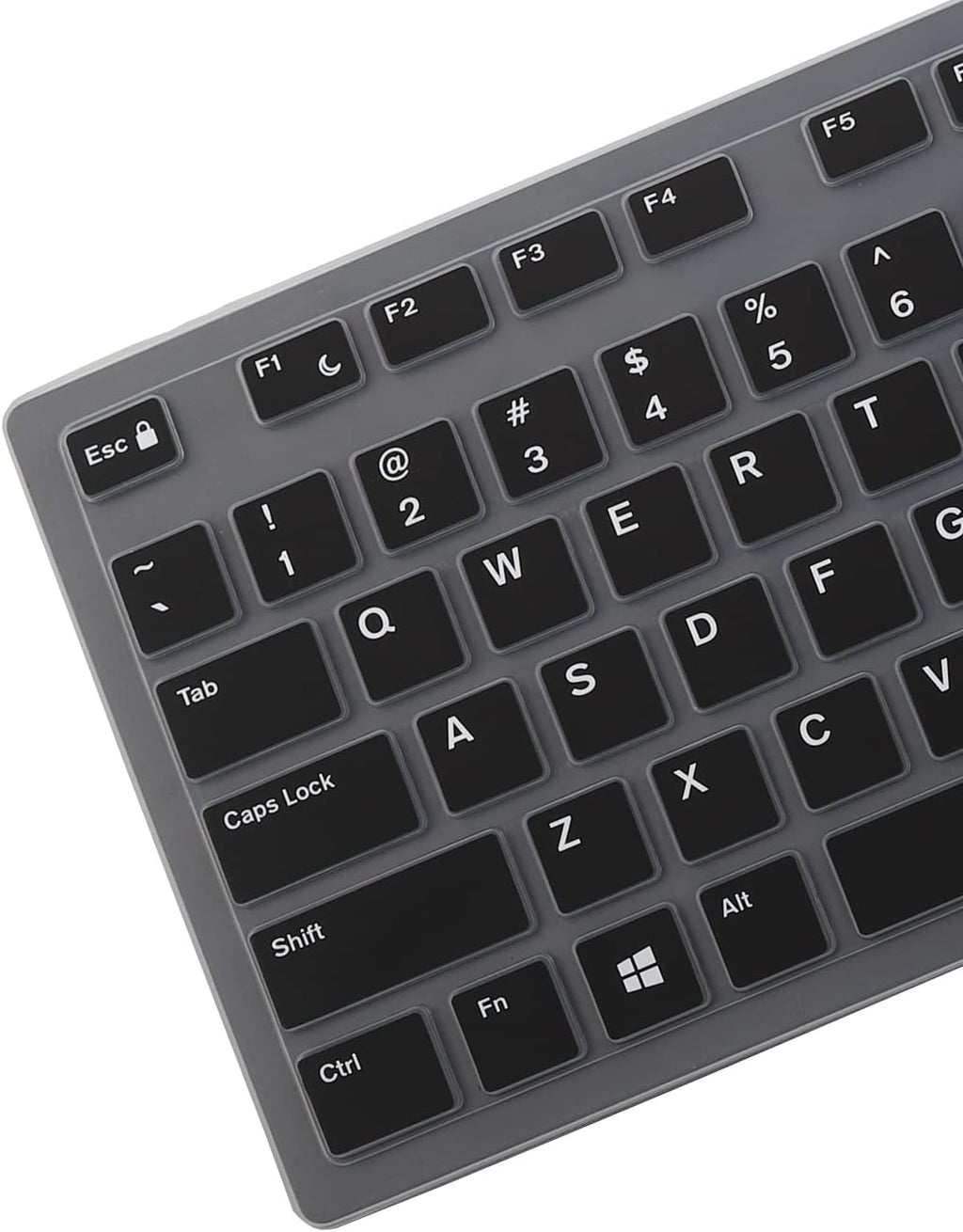 Keyboard Cover Skin for Dell KM636 KB216 KB216t KB216d KB216p Wired & Wireless Keyboard, Dell Optiplex 5250 3050 3240 5460 7450 7050, Dell Inspiron Desktop 24" 27" 5400 5490 7700 7790 3475 3670 3477