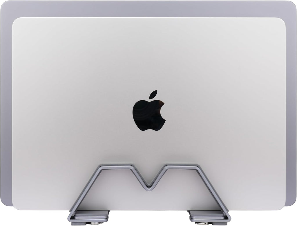 Adjustable Dual Vertical Laptop Stand - Supports 2 Devices Holder, Fit for All Laptops(10-30mm Thickness) - Fashion Design, Adjustable Width, Anti-Slip & Scratch-Resistant, Patented Design