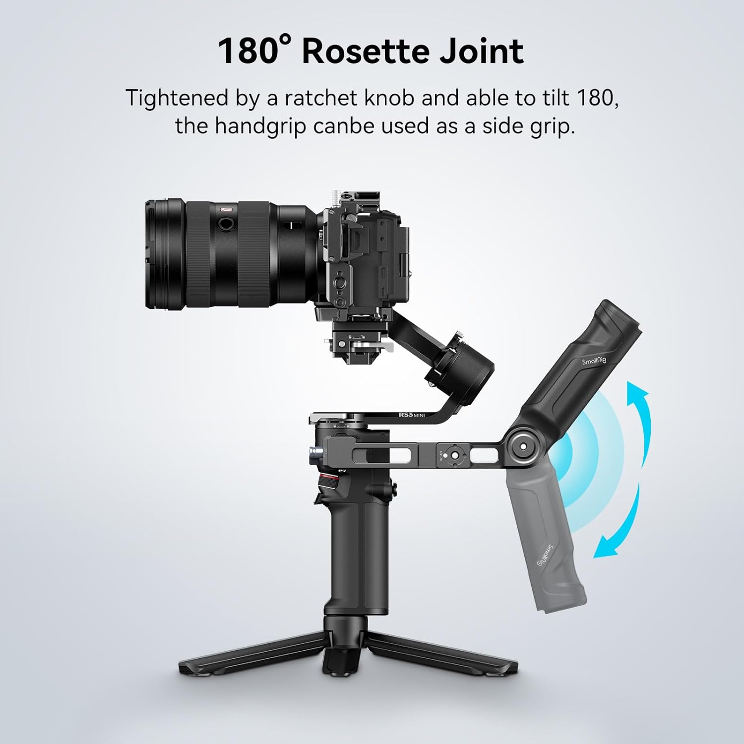 SmallRig Plastic Lightweight Adjustable Handle Sling Handgrip Only for DJI RS 4 Mini/RS 3 Mini Gimbal Handheld Stabilizer, with NATO Clamp and Cold Shoe Mount