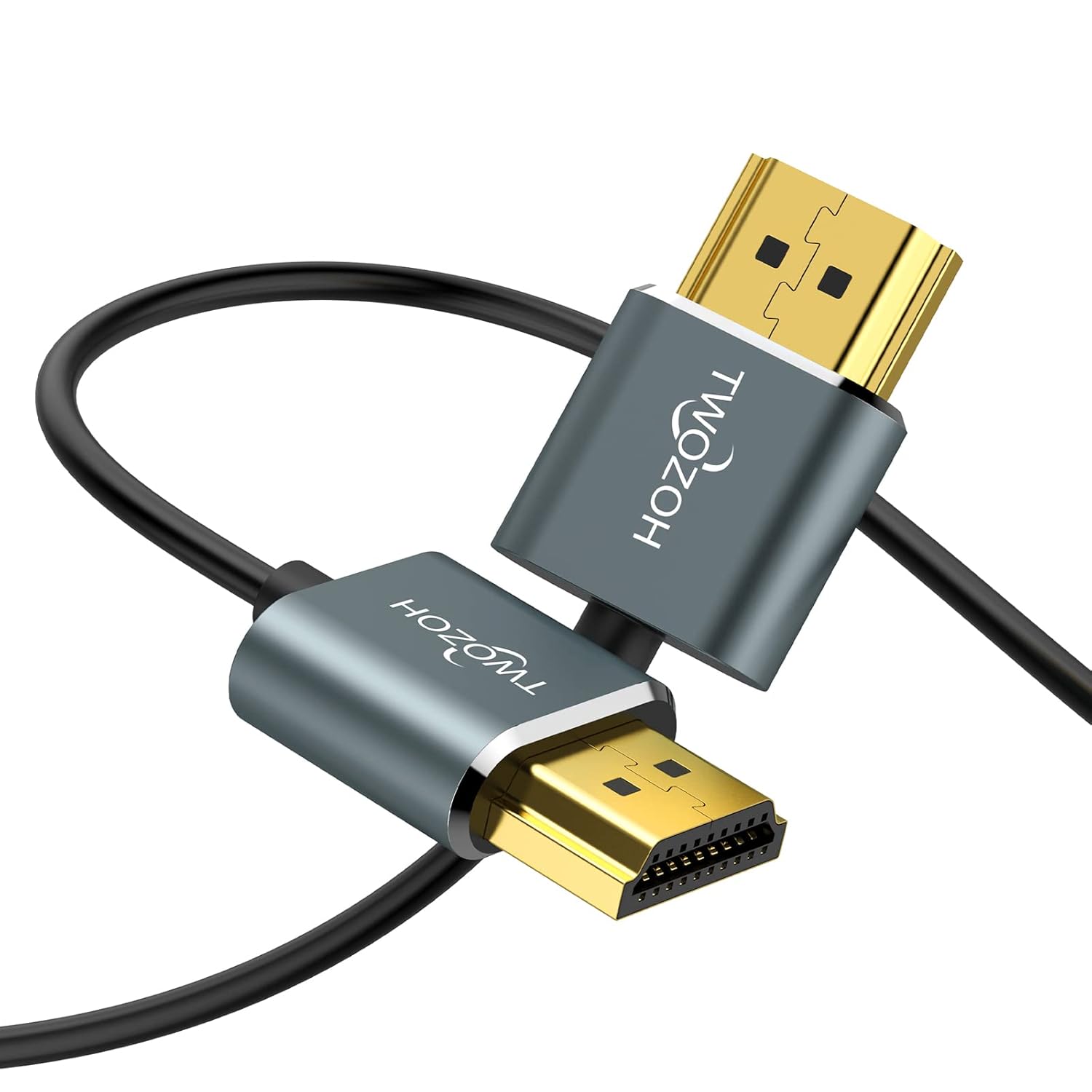 Twozoh Ultra-Thin HDMI to HDMI Cable 5FT, Hyper Slim HDMI 2.0 Cable, Extreme Flexible HDMI Cord Support 3D/4K@60Hz, 2160P, 1080P