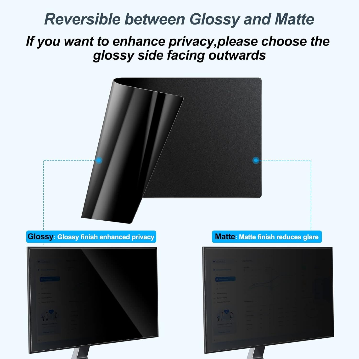 [2-Pack] 23.6 Inch Privacy Screen for Monitor Computer Screen Privacy Filter for 16:9 Widescreen Monitor Desktop PC Monitor Privacy Film Monitor Privacy Shield and Anti-Glare Protector