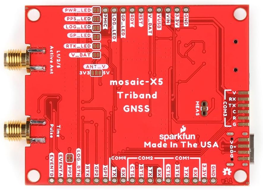 SparkFun Triband GNSS RTK Breakout - Mosaic-X5 high-Precision GNSS Receiver, with SD Capabilities and USB-2.0, MultiBand GPS Antenna, Board Dimensions: (Inches) 2.50 x 2.00