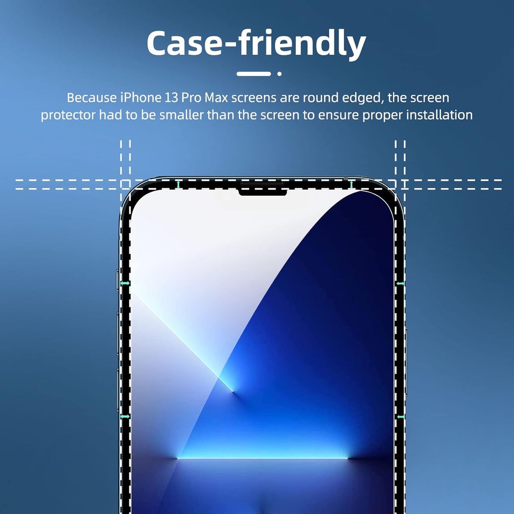 NEW'C 3 Pack Designed for iPhone 13 Pro Max, iPhone 14 Plus Screen Protector (6.7"), Enhanced Tempered Glass Protection, Case Friendly Bubble Free Ultra Resistant