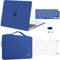 MOSISO Compatible with MacBook Air 13 inch Case 2025 2024 2023 2022 M4 A3240 M3 A3113 M2 A2681, Hard Shell&Sleeve Bag&Keyboard Skin&Webcam Cover&Screen Film for MacBook Air 13.6 inch, Royal Blue