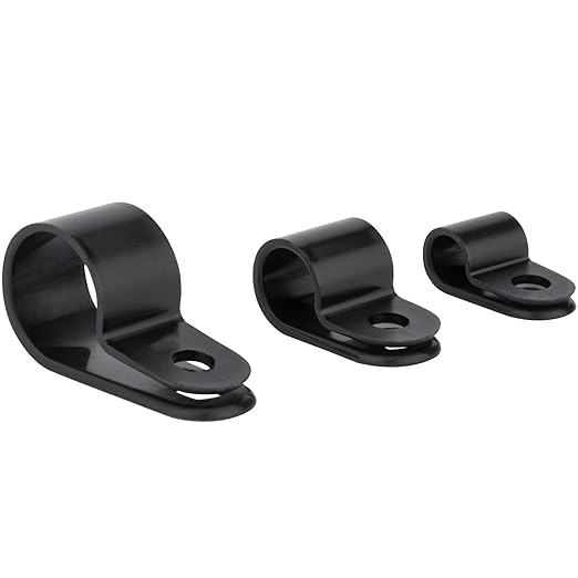 ISPINNER 180pcs Nylon Plastic R-Type Cable Clamps, 1/4" 5/16" 3/8" 1/2" 5/8" - Image 3