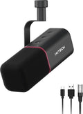 IXTECH Cardioid Dynamic Microphone with Mic Cover, Vocal USB XLR Microphone for Podcasting, Streaming, Recording, Gaming and Voice-Over (Black)
