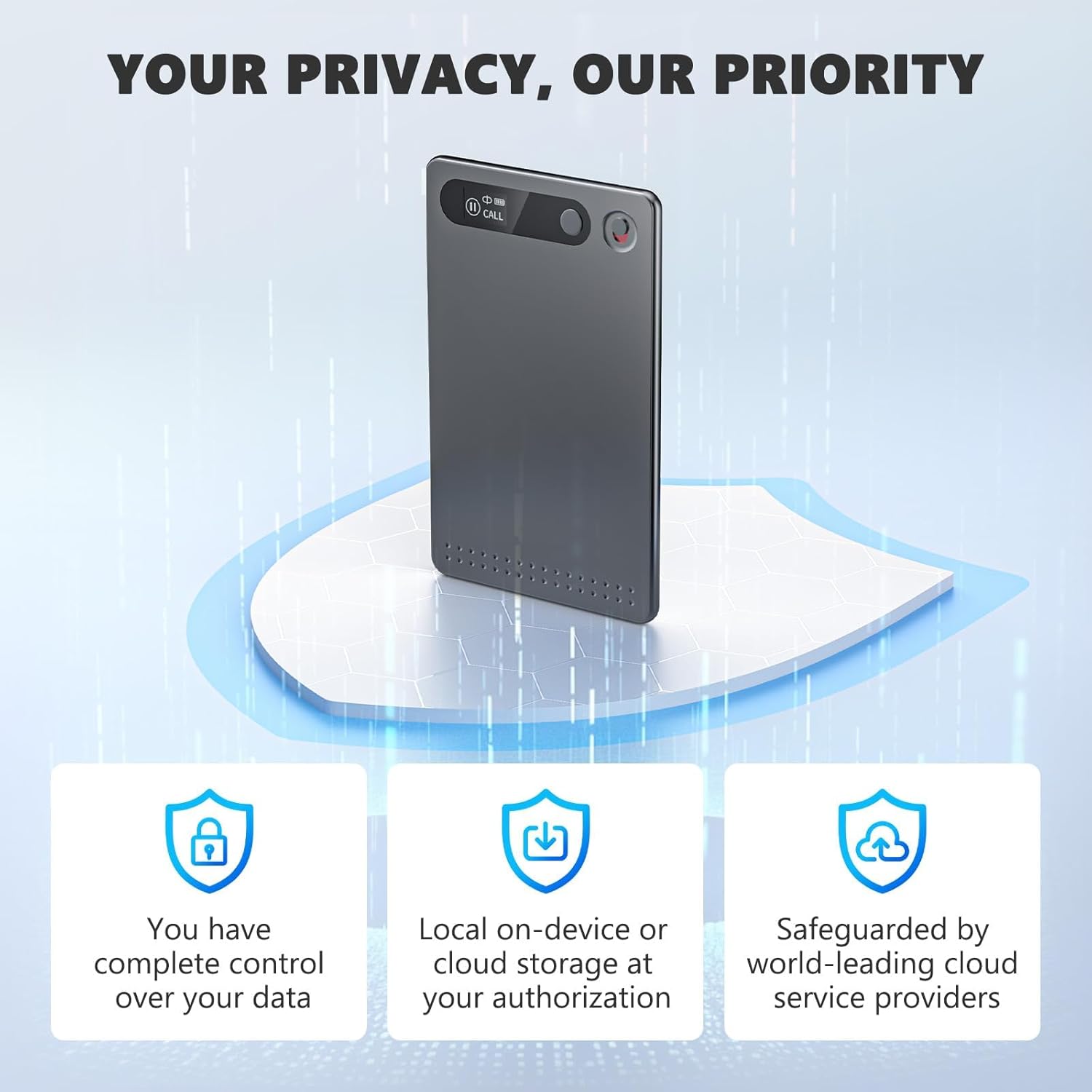AI Voice Recorder, Voice Recorder AI Technology for Transcription & Summarization with Magnetic Housing, App Control,112 Languages, 64GB Memory, Audio Recorder for Lectures, Meetings