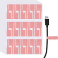 uxcell 300 Pcs Cable Labels, Waterproof Wire Cord Labels Tags, Cord Organizer Management Tags for Charger Cable Organizer Wire Markers Printer and Handwriting, Pink