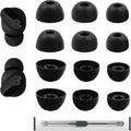 Replacement Silicone Ear Tips for Beats Fit Pro/Studio Buds/Studio Buds+ Headphone, 6 Pairs Earbuds Eartips L/M/S, Eargels Set Fit in Case, Earplug Ear Cap (Black with Pen)