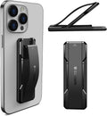 Dexnor New Upgrade Phone Grip, Phone Holder for Hand [2-in-1] Phone Strap with Kickstand Phone Finger Holder Compatible with Most iPhone Samsung Phone Case, Black