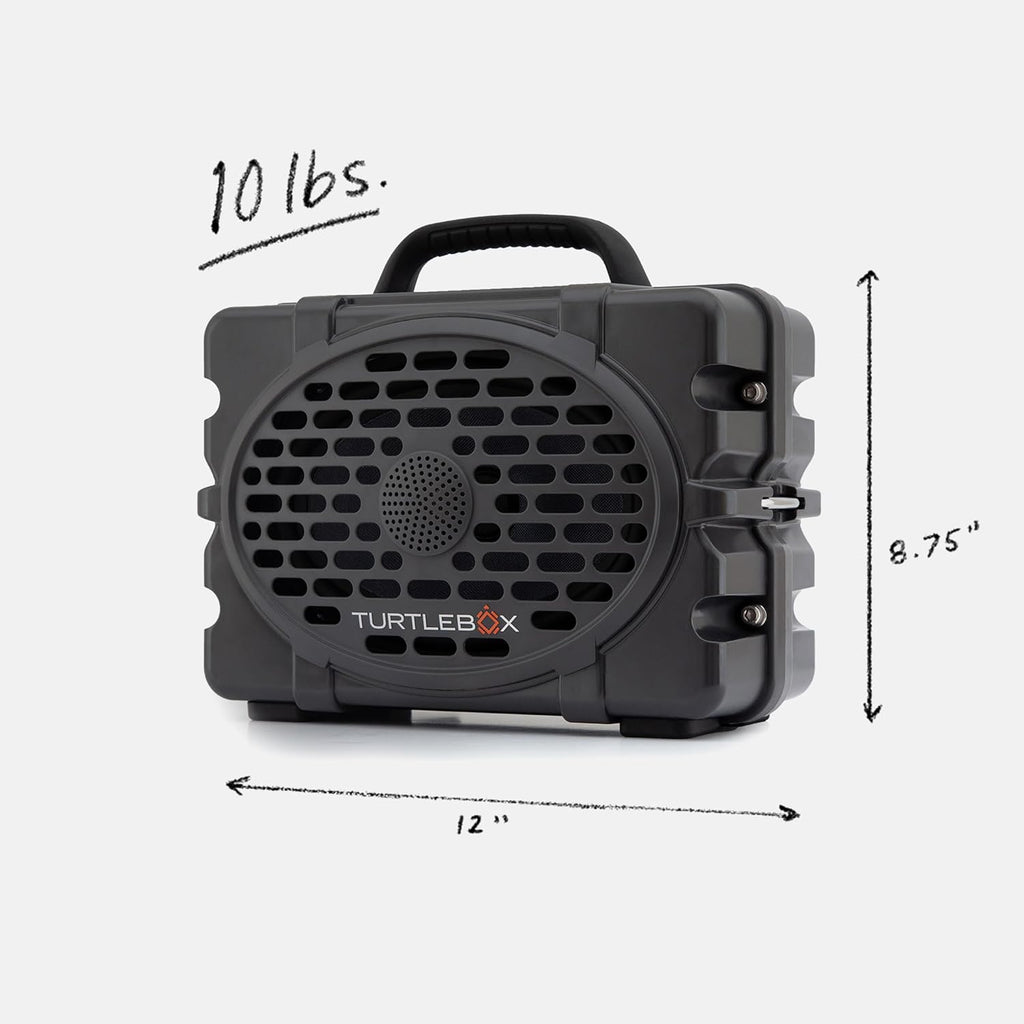 Turtlebox Original Gen 3: Portable Outdoor Bluetooth Speaker – Ultra-Loud (120dB), Waterproof (IP67), Rugged, Impact-Resistant, 3-Day Battery | Party Mode: Unlimited Pairing Stereo, Gray/Seafoam
