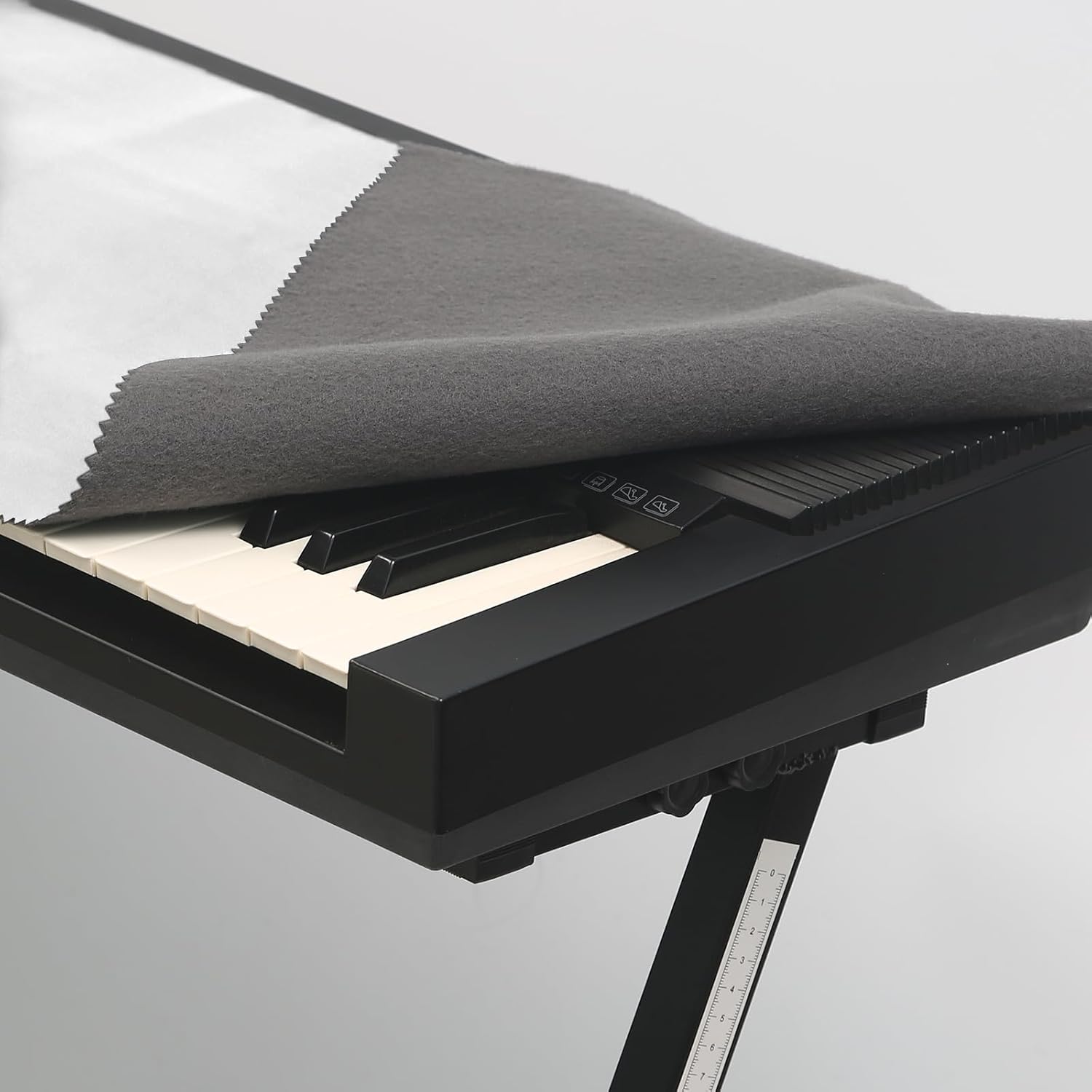 Piano Keyboard Cover 88 Keys,Piano Keyboard Dust Cover,Premium Protection for Electronic Keyboards ,Dirt-Proof, Light Luxury Design-white