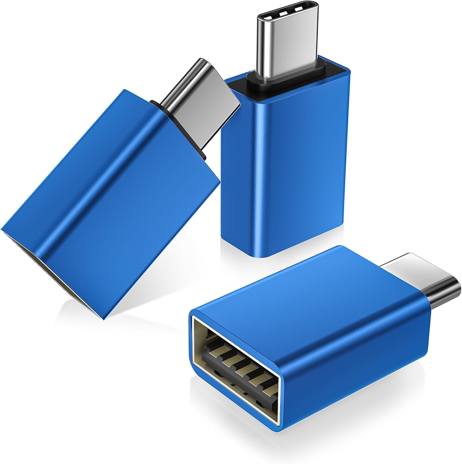 Basesailor USB C to USB Adapter 3Pack,USBC Male to USBA 3.0 Female OTG Adapter,Type C Thunderbolt 3/4 Converter for iPhone 16 15 Max,MacBook Pro Air,Mac,iPad,Microsoft Surface,Samsung Galaxy S25