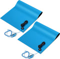 Anti-Static Mat Kits Includes Heat Resistant ESD Mats Anti Static Wrist Straps Grounding Cords Rubber Soldering Table ESD Pad for Computer PC Building Electronics Repair(2 Pack,17 x 25 in)