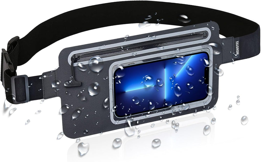 Dry Bags Waterproof Fanny Pack Women for Swimming Men Kids Beach Travel Water Sports Kayaking Boating Floating Fishing Hiking,Running Belt Bag GYM Exercise, Small Cell Phone Waist Pouch Black