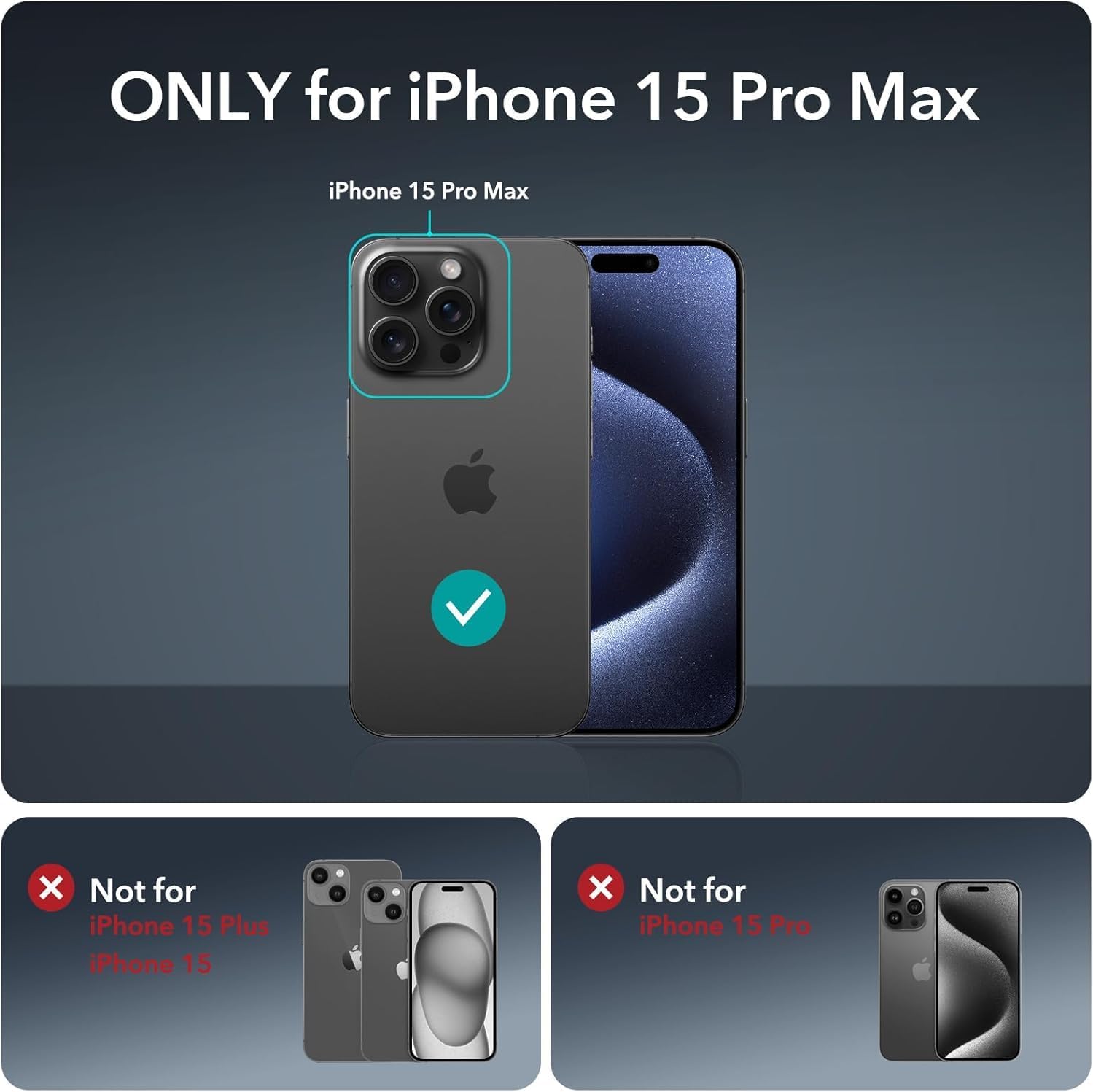 Compatible with iPhone 15 Pro Max Wallet Phone Case-PU Leather Magnetic Flip Cover with Credit Card Slots,Zipper Pocket & Detachable Wrist Strap,Shockproof Design,for Women and Men-Navy Blue