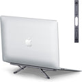Laptop Risers for Desk, 4 Adjustable Heights Laptop Stand, Keyboard Riser, Ergonomic Laptops Feet for Desk, Compatible with MacBook Air Pro, with Dell, with HP, More 10-15.6” Laptops
