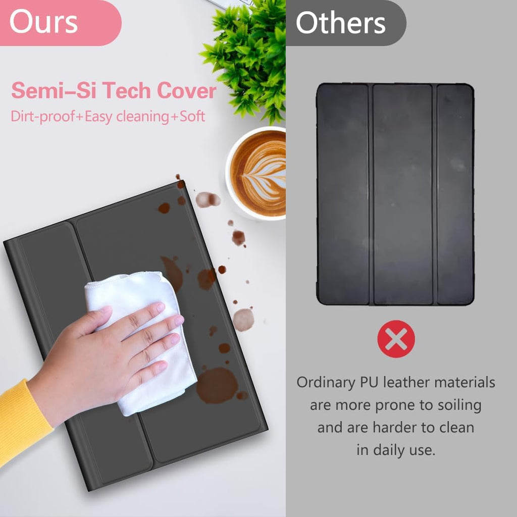 Galaxy Tab A9 Plus Case with Keyboard 5G 11 Inch 2023 (SM-X210/X216/X218), 7 Color Backlit Detachable Tablet Keyboard Cover with S Pen Holder for Samsung Galaxy Tab A9+ 11" (Black)