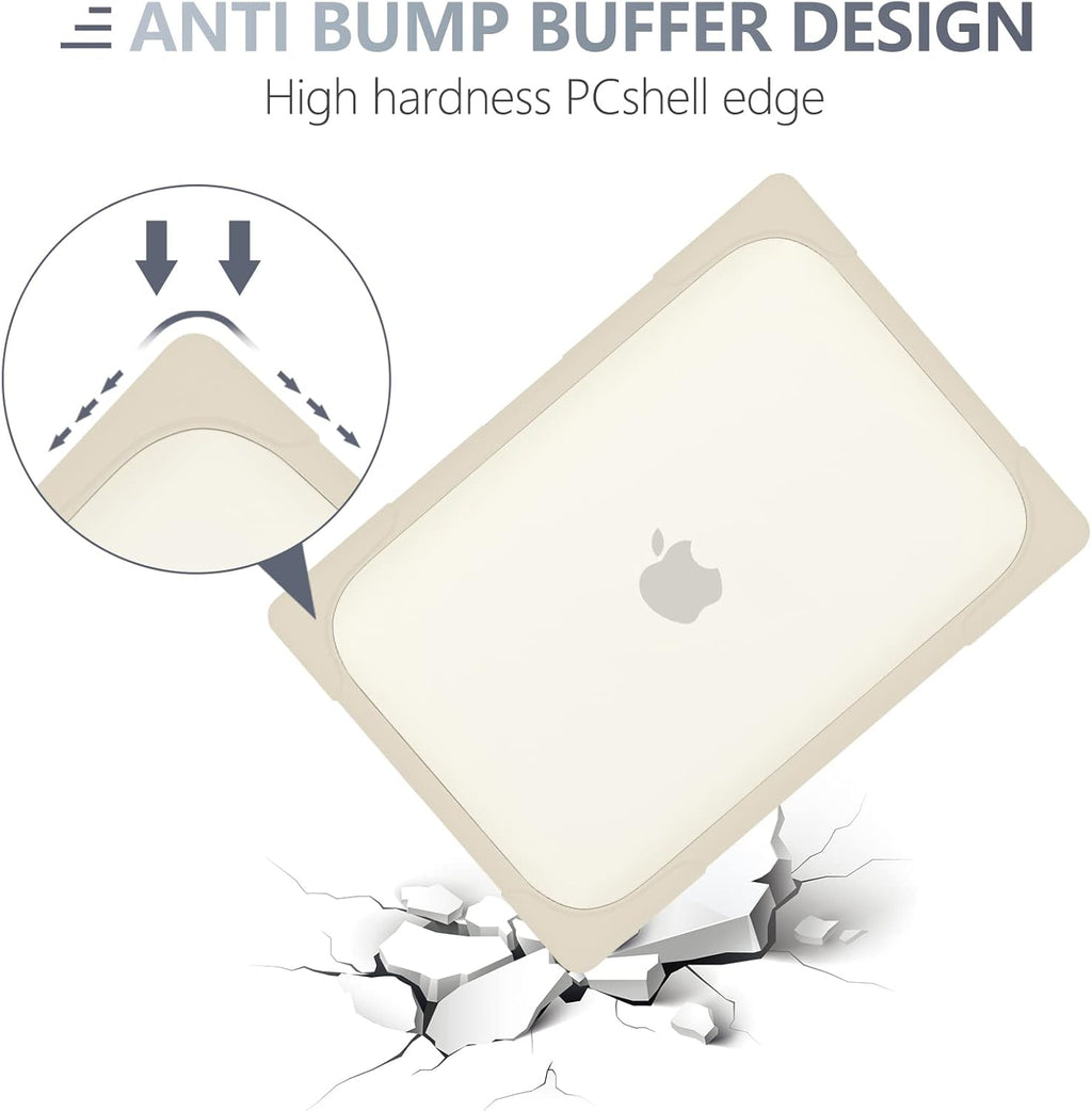 Batianda for M4 MacBook Air 13.6 inch Case 2025 2024 2022 Release Model A3240 A2681(M2) A3113(M3), Heavy Duty Shockproof Protective Hard Shell with Fold Kickstand & Keyboard Cover, Khaki