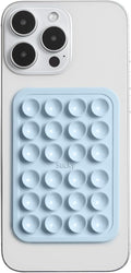 SUCKY Silicone Suction Phone Case Adhesive Octo Cup Buddy Mount - Anti-Slip Holder, Hands-Free Phone Accessory for iPhone & Android - Sticky Grip for Selfies, Videos - Baby Blue