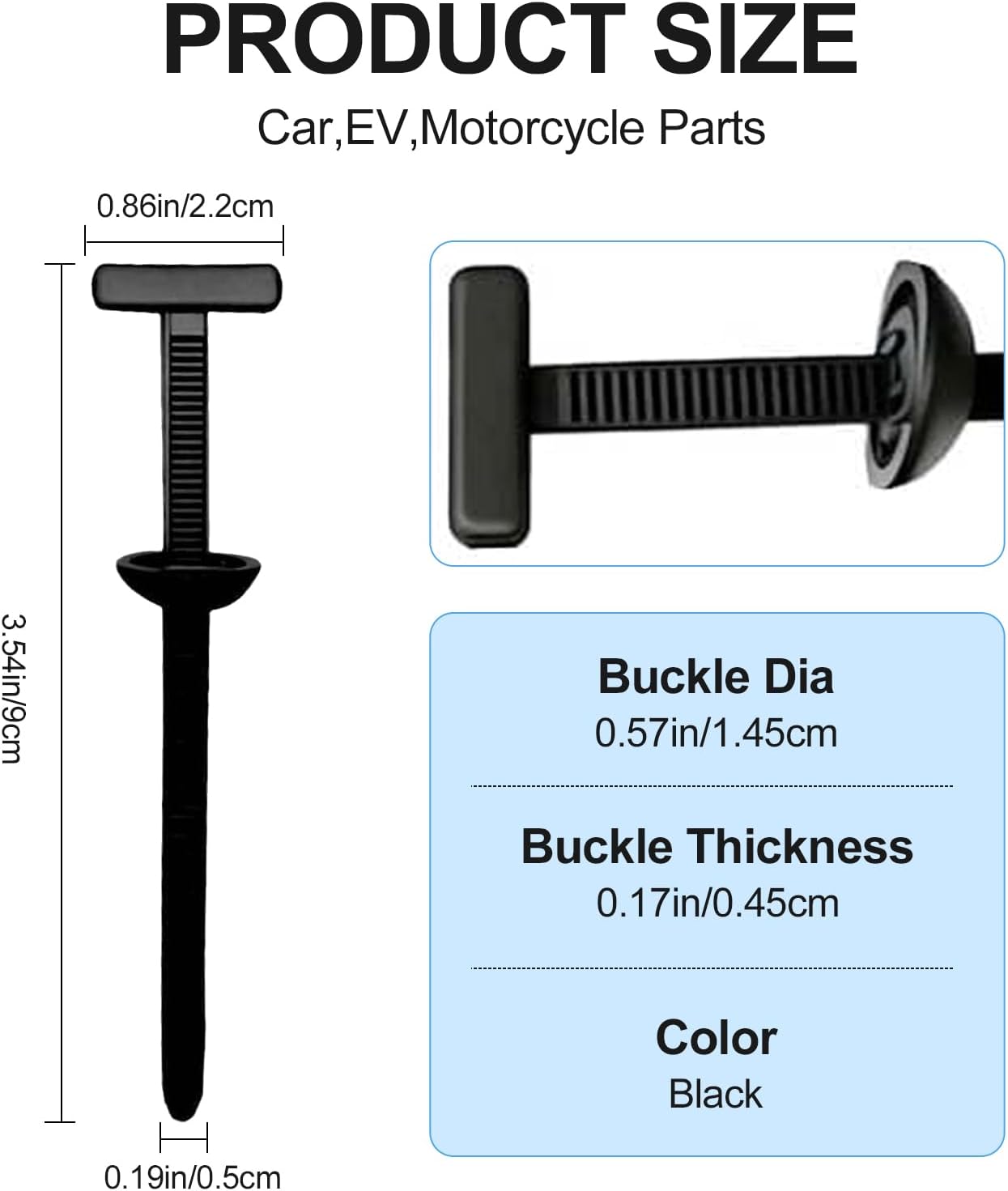 Nylon Universal Cable Tie Buckle,New Multifunctional Cable Tie Buckle for Car Daily Repair,Heavy Duty Self-Locking Nylon Zip Ties Holder,UV Resistant Zipties for Car Daily Auto Fixing (100pcs)