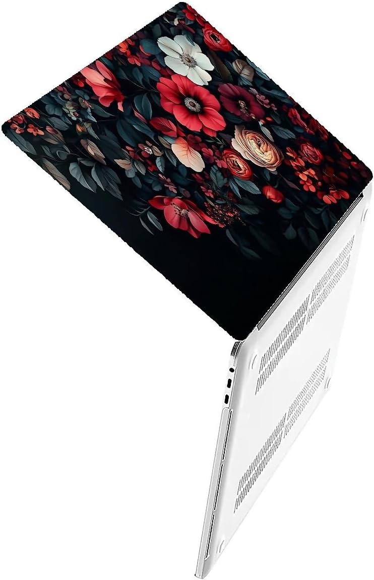 Compatible with MacBook Air 13.3 13.6 Inch Case 2022 2021 2020 2019 Plastic Hard Shell Case Cover,13.6 Air (A2681) M2 2022, Dark Floral